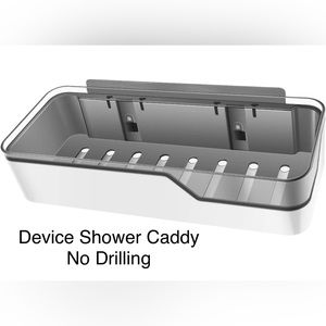 DEVICO No Drilling Plastic Shower Caddy,